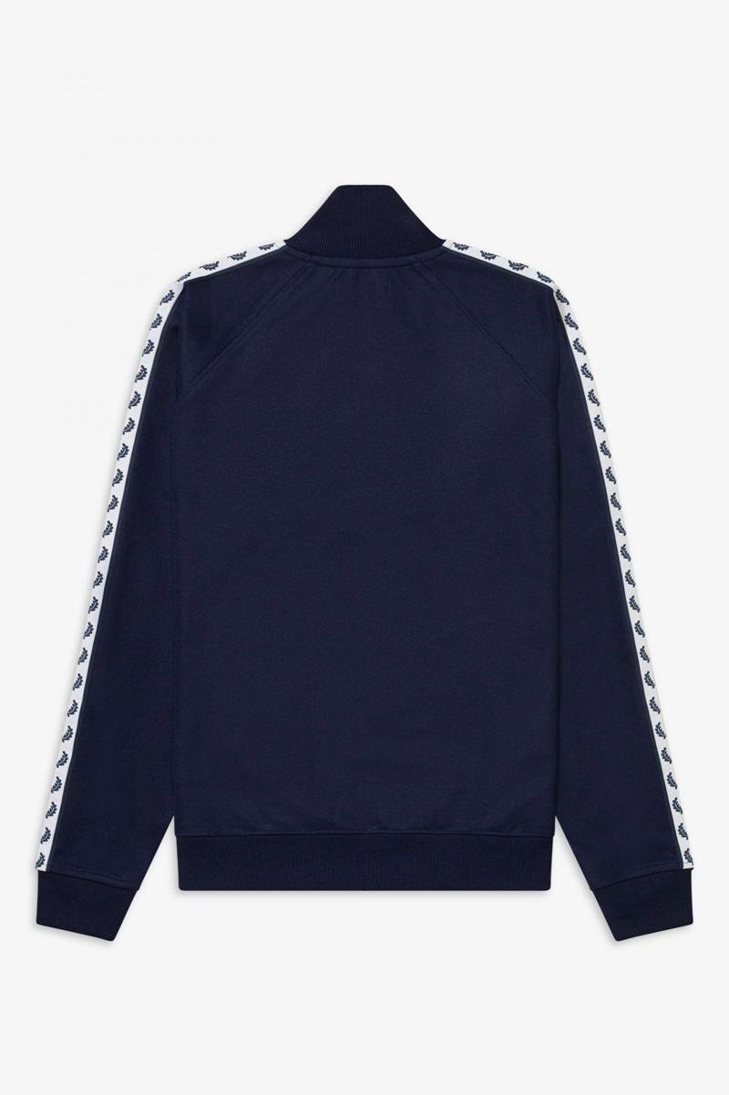 Dark Grey Blue Fred Perry Taped Track Men's Jackets | PH 1258YXFU